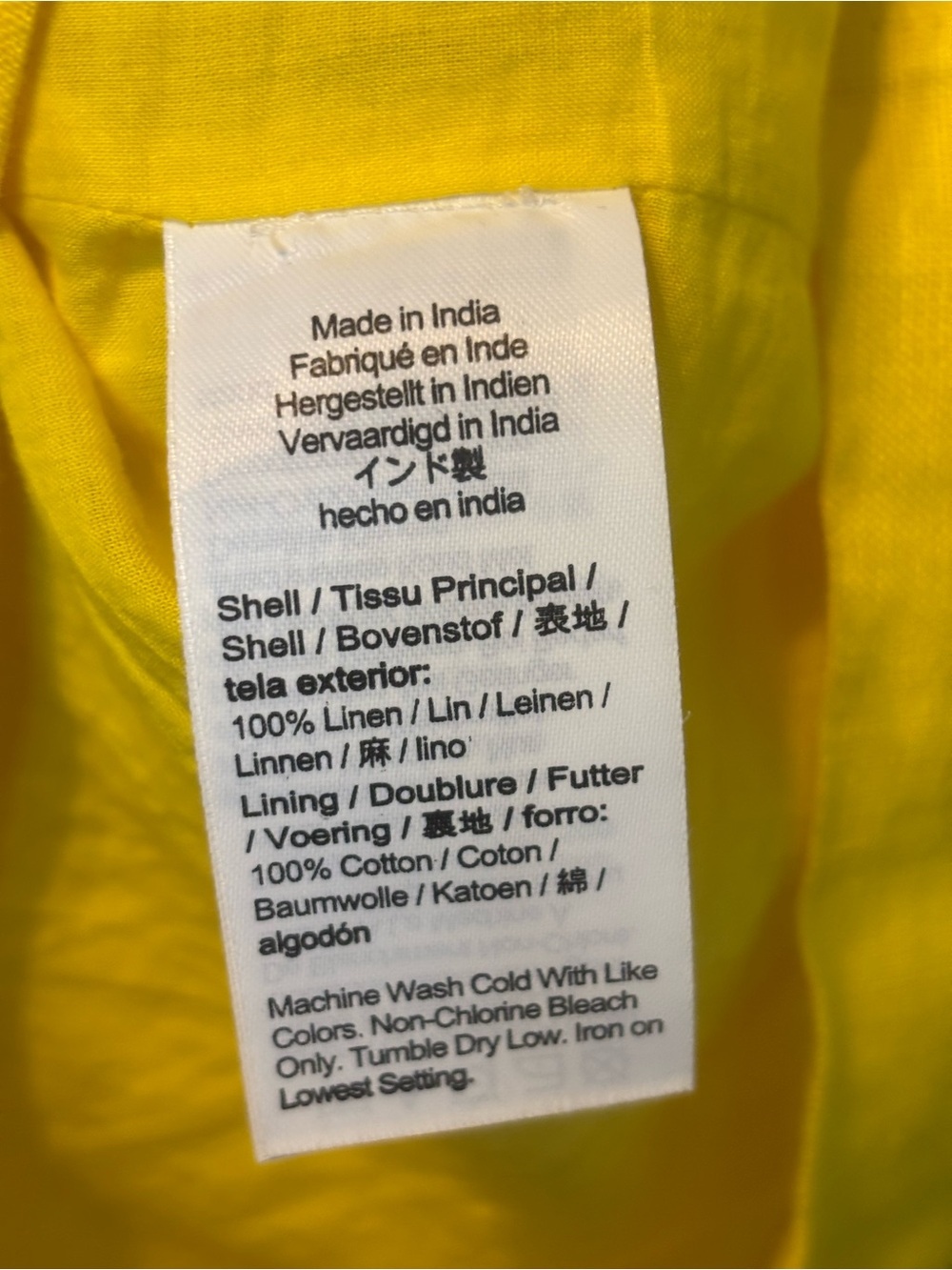 J.Crew Maxine High-Neck Shift Dress in Linen for Women Yellow Short Sleeveless S - Picture 6 of 6